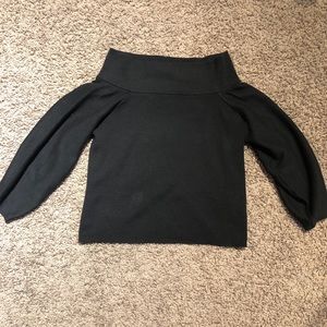 Black off the shoulder sweater
